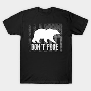 Dont Poke Bear Cute Superhero Bear Usa T-Shirt